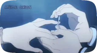 🧑‍🦯 1e09dea1 ANIME OXON อนิเมะ, มือ, แอนิเมชั่น, กุญแจ, คู่ telegram sticker