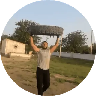 🔥 78c28627 타이어, 남자, 운동, 역도, 피트니스, 힘, 야외 telegram sticker