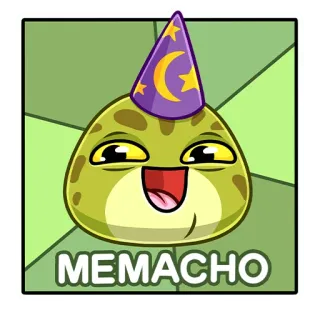 😊 e57956cd MEMACHO Cartoon, Zauberer, Memes, Fröhlich, Tier, Figur telegram sticker