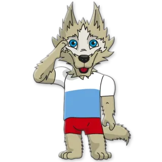 💂 8caf285f loup, dessin animé, animal, personnage, chien, mascotte whatsapp sticker