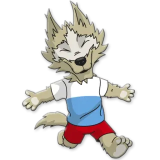 😤 9af54a36 loup, dessin animé, mascotte, animal, furry, anthropomorphe whatsapp sticker