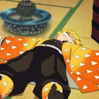 😵‍💫 7213d24d Zenitsu Agatsuma Demon Slayer Anime, Demon Slayer, Zenitsu, Personnage, Drôle telegram sticker