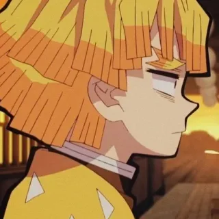 😑 cb1438cd Zenitsu Agatsuma Demon Slayer Anime, Demon Slayer, Zenitsu, Manga, Personnage telegram sticker