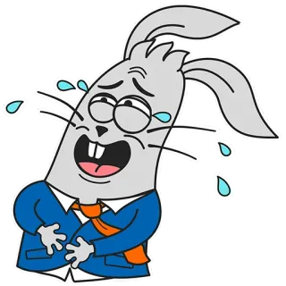 😂 49aa26a2 kelinci, menangis, tertawa, kartun, sedih, senang whatsapp sticker