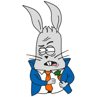 🕵️‍♂️ d2032346 kartun, kelinci, kelinci, karakter whatsapp sticker