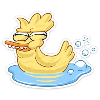🛁 27ef67d9 เป็ด, การ์ตูน, เป็ดยาง, อาบน้ำ, น้ำ, น่ารัก telegram sticker