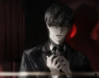 👏 f10de5a8 Anime, Homme, Sombre, Costume, Gothique telegram sticker