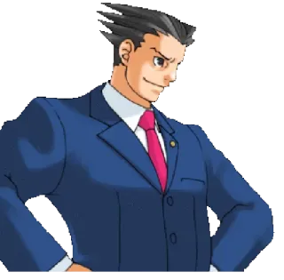 😎 0d169d5f Phoenix Wright Ace Attorney ฟีนิกซ์ ไรท์, เอซ แอตทอร์นีย์, ทนาย, ทนายความ, วิดีโอเกม telegram sticker