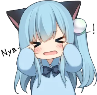 😭 4a70e366 Nya! anime, chica gato, llorando, kawaii, lindo, pegatina telegram sticker