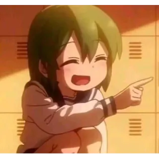 🤭 618b0ebc Anime, Dibujos animados, Personaje, Sonrisa, Señalando telegram sticker