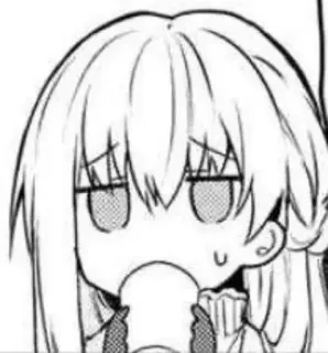 😅 f4e39a82 Anime, Manga, Triste, Chica, Comiendo telegram sticker