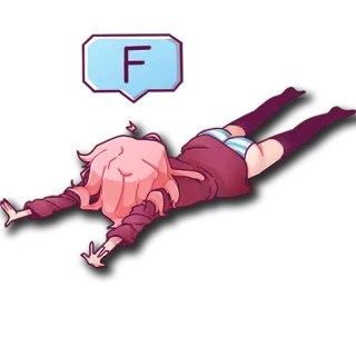 😪 051921fd F ความล้มเหลว, อนิเมะ, การ์ตูน, เศร้า, นอนลง, หมดแรง telegram sticker