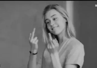 ✨ b95a1663 가운데 손가락, 모욕적인 제스처, 무례한, 모욕적인, 여성 telegram sticker