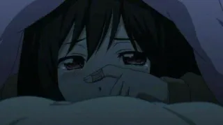 😿 455bb8d7 triste, anime, chorando, menina, lágrimas, disfarçado whatsapp sticker