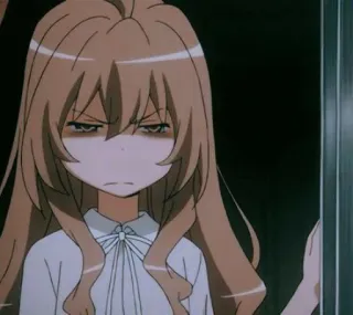 😒 e4a85e73 Taiga Aisaka Toradora! Anime, Desenho animado, Personagem, Bravo, Irritado, Taiga Aisaka, Toradora! whatsapp sticker