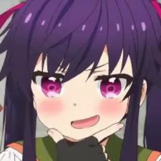 🤔 4158063e ragazza anime, cartone animato, manga, carino, sorriso telegram sticker