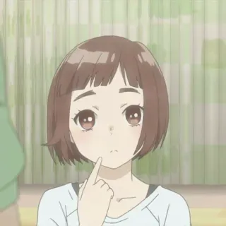 🤔 ba6e777b ragazza anime, carina, pensierosa, anime, personaggio telegram sticker