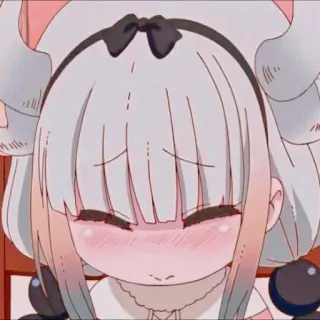 😳 c69de8a1 Kanna Kamui Miss Kobayashi's Dragon Maid Anime, Kanna, Drago, Kawaii, Carino telegram sticker