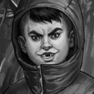 😈 1503709a vampire, horror, fangs, monster, creepy, scary telegram sticker