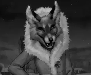 😃 62dbdc15 fox, animal, furry, anthro, clothing, anthropomorphic, winter telegram sticker