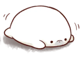 😶 48392d43 phoque, mignon, animal, dessin animé, tache, kawaii telegram sticker