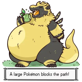 🚧 14ebf9da A large Pokémon blocks the path! ポケモン, ゲーム, モンスター, かわいい telegram sticker