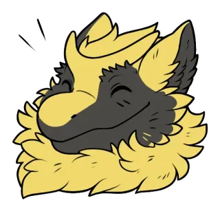 😊 2d59e382 ケモノ, 動物, アニメ, 黄色, アンソロ, キャラクター, イラスト telegram sticker