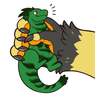 🤏 4b8f3dc5 モンスター, 恐竜, 爬虫類, 生き物, 漫画, かわいい telegram sticker