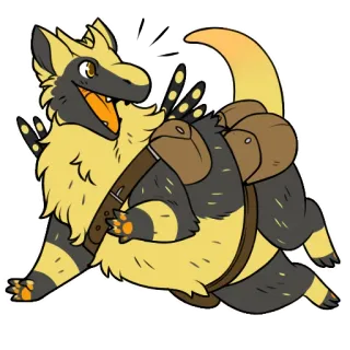 🐎 5840d2e3 モンスター, ファンタジー, 動物, リュック, ケモノ telegram sticker