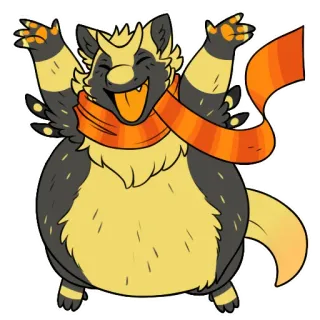 🙌 6a8ff4bb ケモノ, 動物, マフラー, 漫画, 可愛い, 幸せ telegram sticker