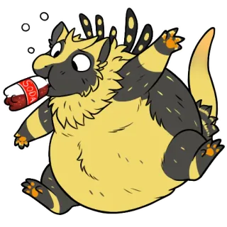 🐡 865d3f46 SODA モンスター, ソーダ, アニメ, かわいい, 動物 telegram sticker