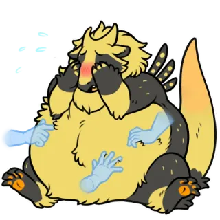 😳 95a52c92 漫画, 可愛い, 動物, 毛皮, モンスター telegram sticker