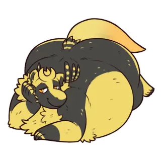 😉 b3339b00 漫画, 黄色, 動物, もふもふ telegram sticker