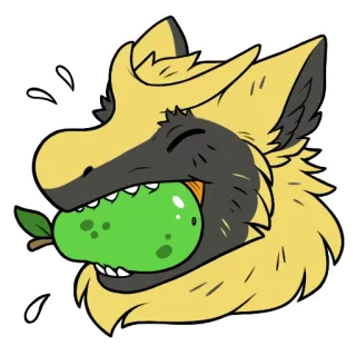 🍐 c2722b08 動物, ケモノ, リンゴ, かわいい, 漫画, イラスト telegram sticker
