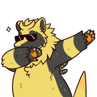 🤔 c3a0e9d7 アニメ, 動物, アライグマ, ダブ, サングラス telegram sticker