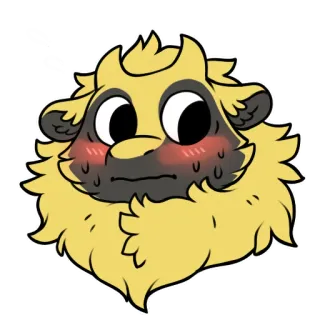 😳 cef88111 動物, 漫画, ふわふわ, かわいい, 可愛い, 黄色 telegram sticker