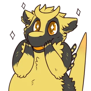 ✨ e2c41b5d 漫画, 哺乳類, ケモノ, 動物, かわいい, 幸せ telegram sticker