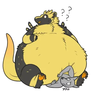 🆚 fe7b4525 you アニメ, 動物, ケモノ, 座り, クズリ telegram sticker