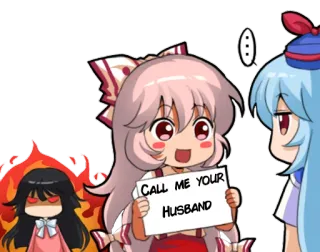 😊 5c1e617a CALL ME YOUR HUSBAND อนิเมะ, สติกเกอร์, การ์ตูน, แต่งงาน, สามี, โทรหาฉัน telegram sticker