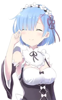 😭 daa88e6c Rem อนิเมะ, เรม, Re:Zero, เมด, น่ารัก, ตัวละคร telegram sticker