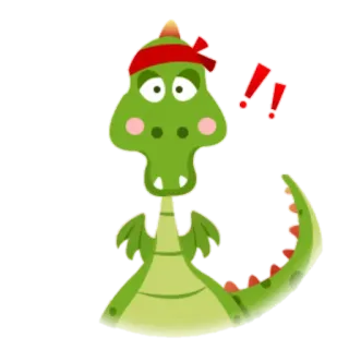🤑 6d5bd299 용, 만화, 스티커, 귀여운, 공룡, 초록색 telegram sticker