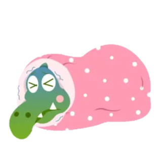 😎 ab57ba45 만화, 악어, 앨리게이터, 동물, 담요, 추위 telegram sticker