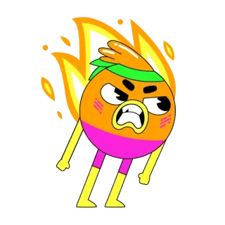 😡 d327c702 Cartoon, Wut, Orange, Animiert, Figur, Raserei whatsapp sticker