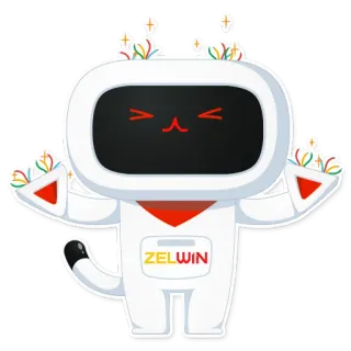 🙌 0369cb63 ZELWIN robot, chat, mascotte, numérique, dessin animé, amical telegram sticker