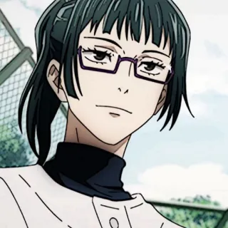 🎧 19f3a45b Maki Zenin Jujutsu Kaisen Anime, Jujutsu Kaisen, Maki Zenin, Kacamata, Karakter whatsapp sticker