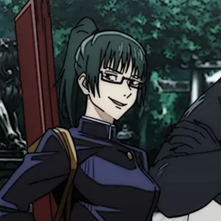 🎧 f42b8cf4 Maki Zenin Jujutsu Kaisen Anime, Manga, Karakter, Wanita, Kacamata whatsapp sticker