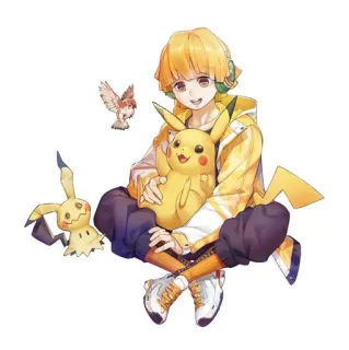 🧡 cd032d0f Anime, Fanart, Pokémon, Pikachu, Mimikyu, Dibujos animados telegram sticker