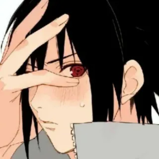 😣 1ce61916 Sasuke Naruto Аниме, Саске, Учиха, Манга, Мультфильм, Фанарт whatsapp sticker