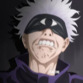 🧟‍♂ 22682b42 Gojo Satoru Jujutsu Kaisen годзё сатору, магическая битва, аниме, манга, персонаж, повязка whatsapp sticker