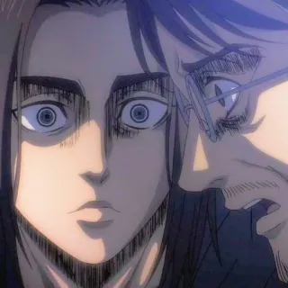 😶 33a3d34e Eren Yeager Attack on Titan Аниме, Эрен Йегер, Атака Титанов, AoT, Shingeki no Kyojin, Манга whatsapp sticker